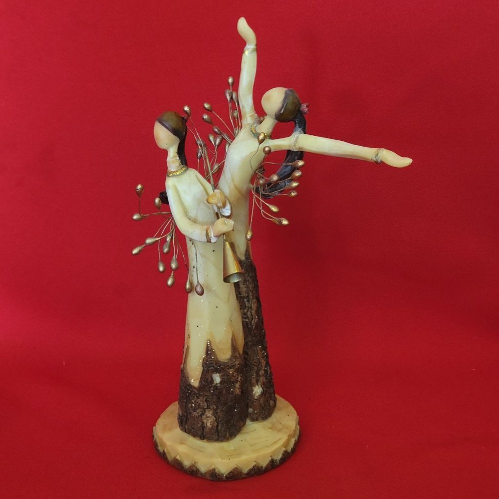 Innovation Pine Tree Women Figurine With Repairs